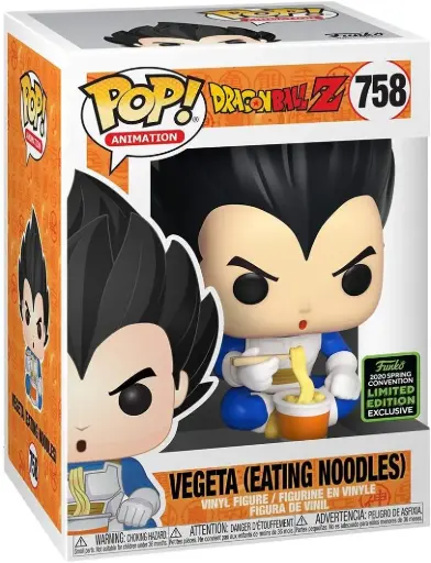 Funko Pop Animation Dragon Ball Z Vegeta (Eating Noodles)B#758 Exclusive Convention 2020