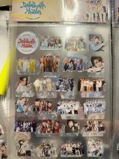 KPOP Planilla Stickers Seventeen Transparente