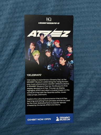 Postcard Ofical Ateez Grammy museum