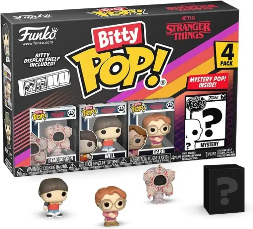  Funko Bitty Pop Stranger Things Demogorgon, Will, Barb, and Mystery Figure