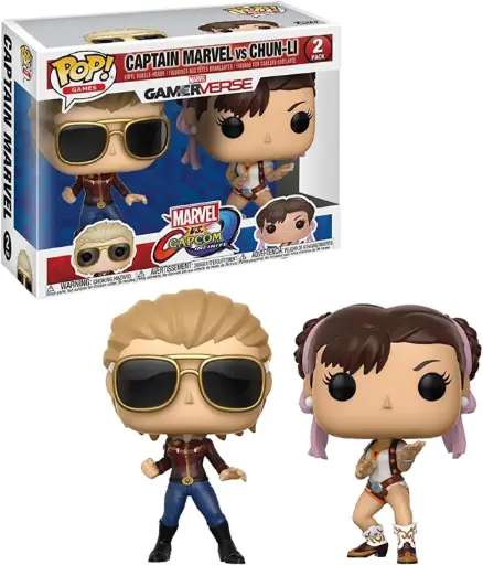 Funko Pop Games Marvel Vs Capcom Captain Marvel Vs Chun-Li