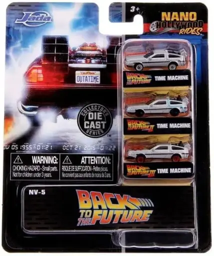[BTTF-DELOREAN-3PACK-NANO] Jada Toys Back to the future Nano Hollywood Rides