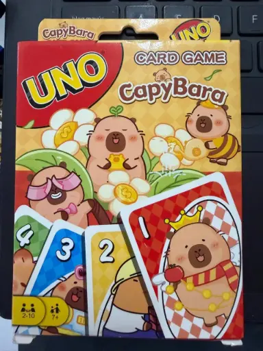 [CARD-UNO-CAPYBARA-01] Juego Uno Capibara 112 Cartas De Juego Familiar Diversión