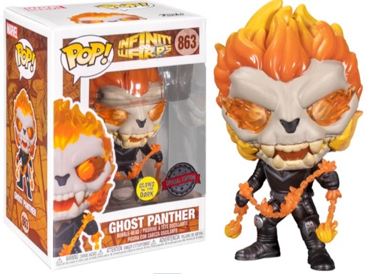 Funko Pop Infinity Warps Ghost Panther With Chain Glow In The Dark #863