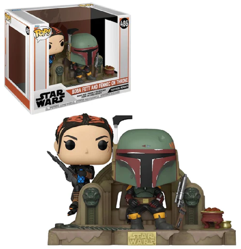 Funko Pop Star Wars Boba Fett and Fennec on Throne #486