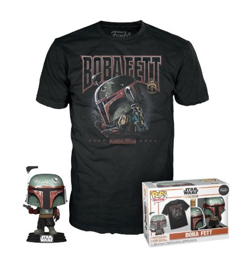 Funko Pop Tees Star Wars The Mandalorian Boba Fett Playera Talla L