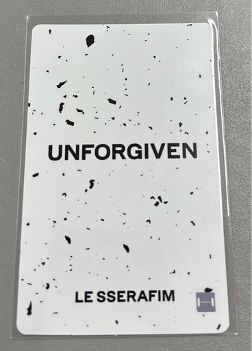 (Photocard) Le Sserafim Lucky Unforgiven (atras blanco con puntitos)